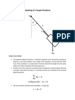 Modeling of A Simple Pendulum