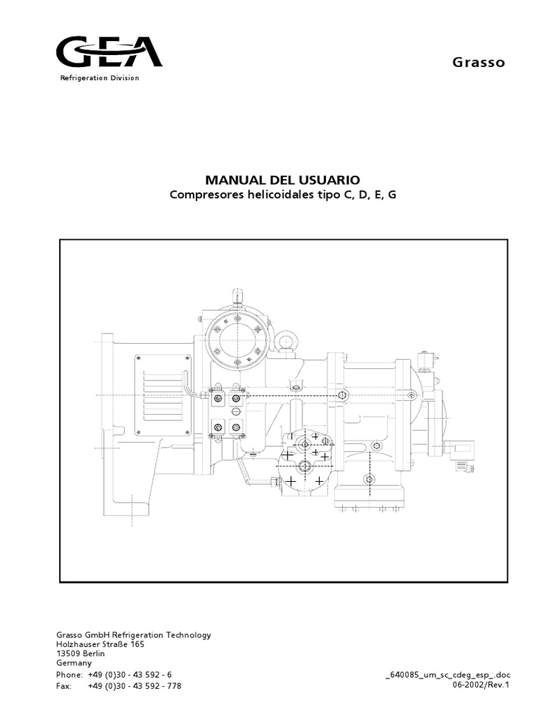 Compresores Helicoidales Tipo C, D, E, G | PDF | Bomba | Compresor de gas