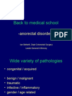 Back To Medical School: - Anorectal Disorders