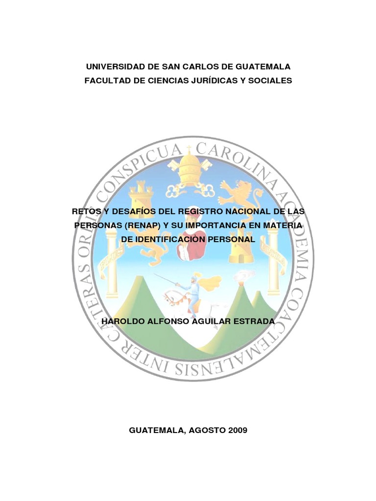 Retos Y Desafios En El Registro Nacional De Las Personas Y Su