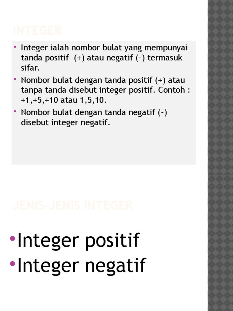 Integer Pdf