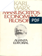 Karl Marx, Manuscritos. Economía y Filosofía