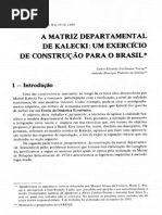 A Matriz Departamental de Kalecki