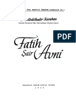 Abdülkadir Karahan - Fatih, Şair Avnî