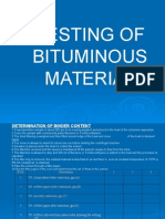 Testing of Bituminous Material