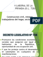 RÉGIMEN LABORAL DE LA ACTIVIDAD PRIVADA D.L. 728 