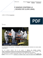 El Ministerio de Sanidad Confirma La Efectividad Del Dóixido de Cloro MMS para El Ébola