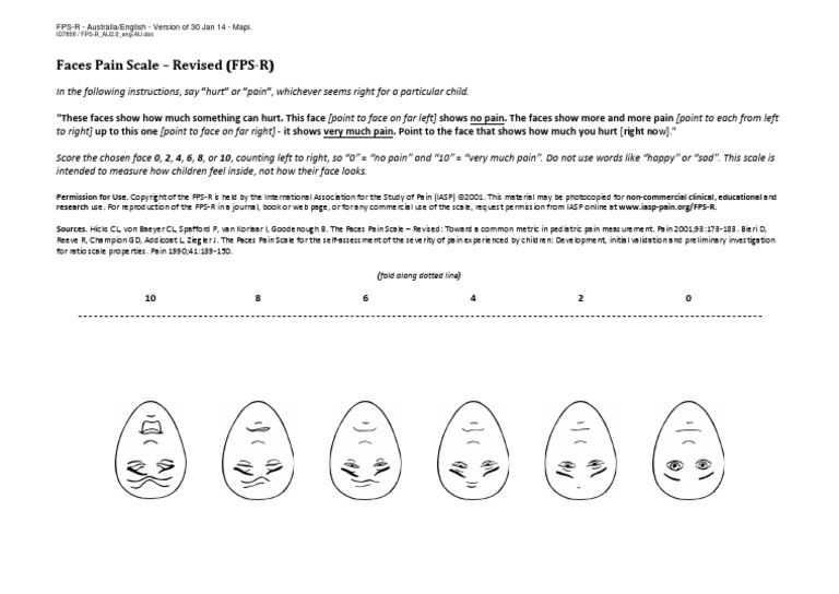 Facepainscale English Eng Au CA | PDF | Self-Improvement