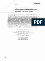 International Congress on Chronobiology - 7-11 September, 1997, Paris, France