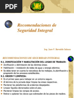 9.- Recomendaciones de Seguridad Integral