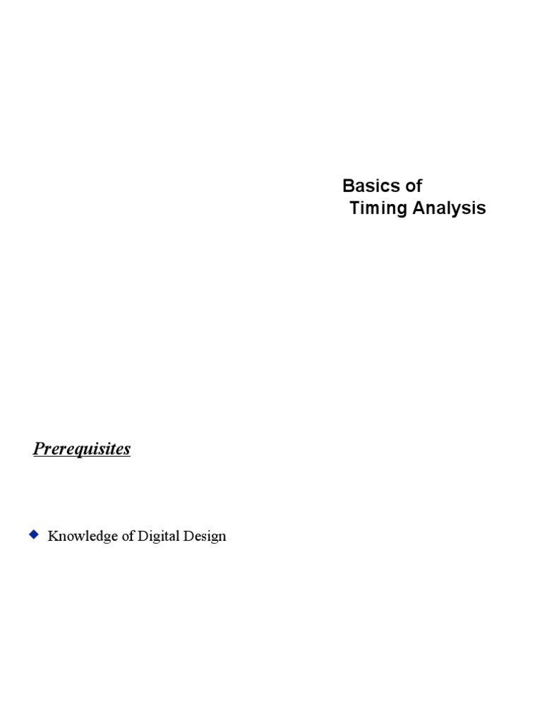 Understanding Timing Analysis Basics | PDF | Electronic Design ...