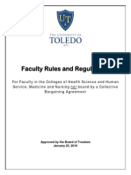Rules & Regulations For U of Toledo Faculty