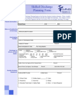 Sample of Skilled Discharge Planning Form