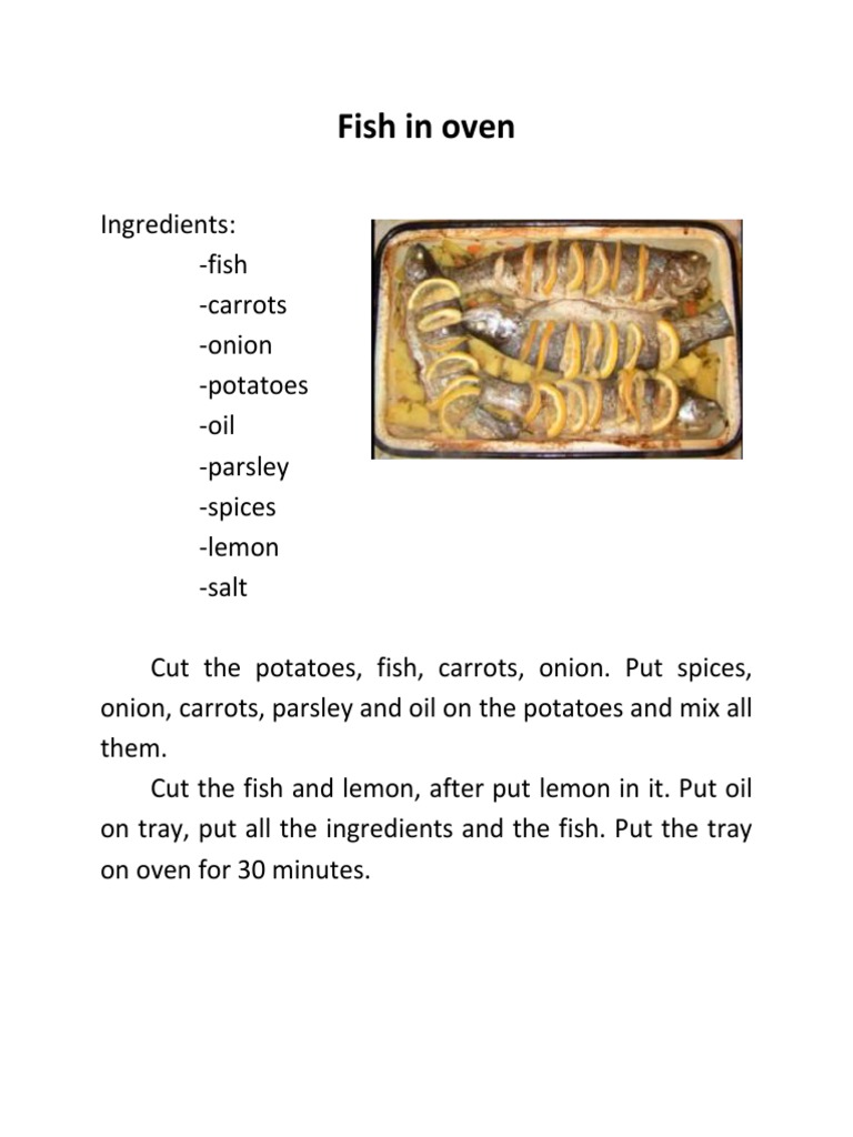 Oven-Baked Fish Recipes | PDF