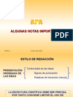 Apa Algunas Notas Importantes