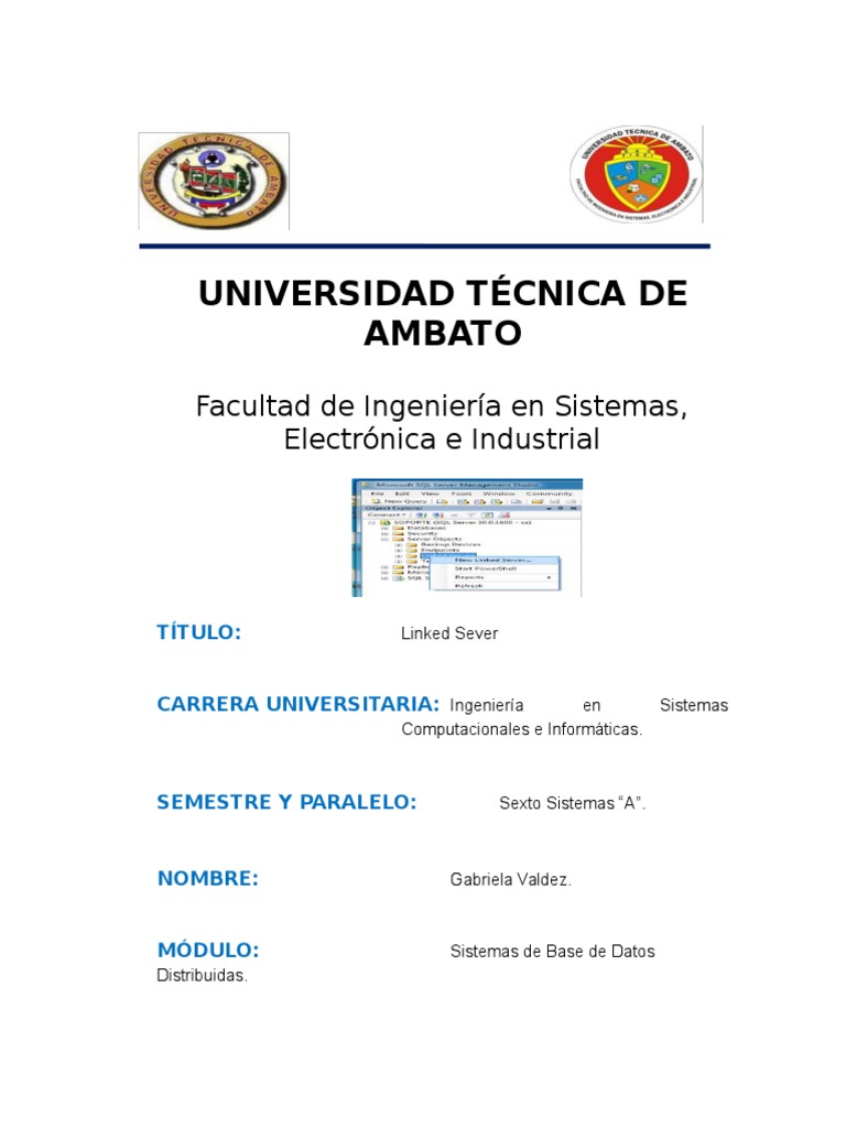 Creación de Linked Servers en SQL Server | PDF | Servidor SQL de ...