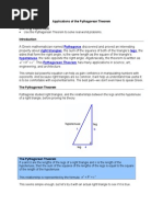 Applications of The Pythagorean Theorem