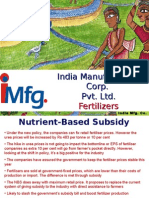 India Manufacturing Corporation (IMFG) - All About Nutrient Based Subsidy