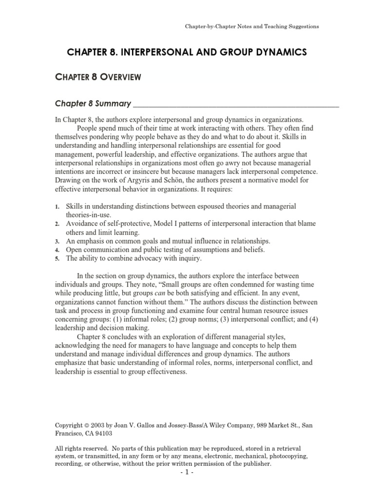 Interpersonal Group Dynamics Ch08 Pdf Interpersonal Relationships