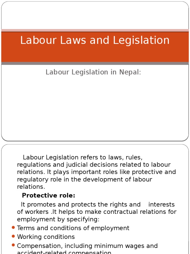 Labour Laws and Legislation Labour Law Trade Union