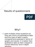 Results of Questionnaire