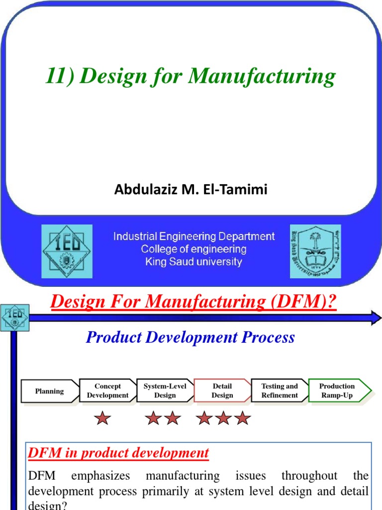11) Design For Manufacturing-PDD | PDF