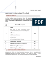 Nmat by Gmac Information Handout 2016