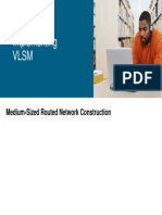 Implementing VLSM: Medium-Sized Routed Network Construction