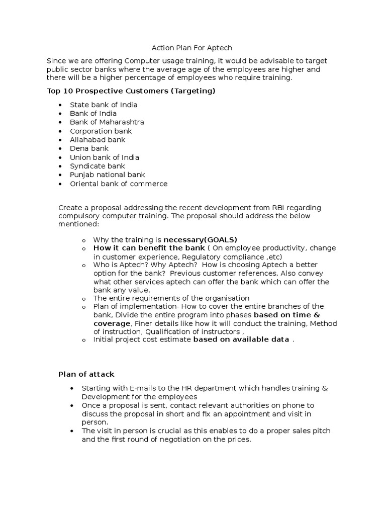 Aptech's Training Proposal for Banks | PDF | Career & Growth | Business