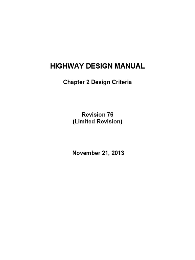 Highway Design Manual PDF | PDF | Controlled Access Highway | Lane