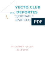 Proyecto Del Club de Deportes