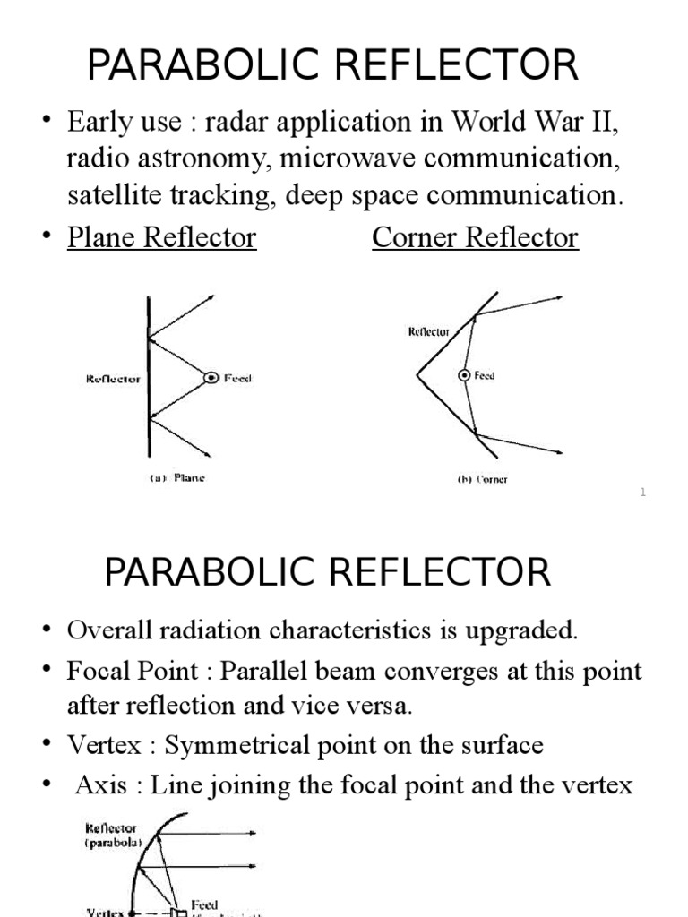 Parabolic Reflector Pdf Electromagnetic Radiation Natural Philosophy