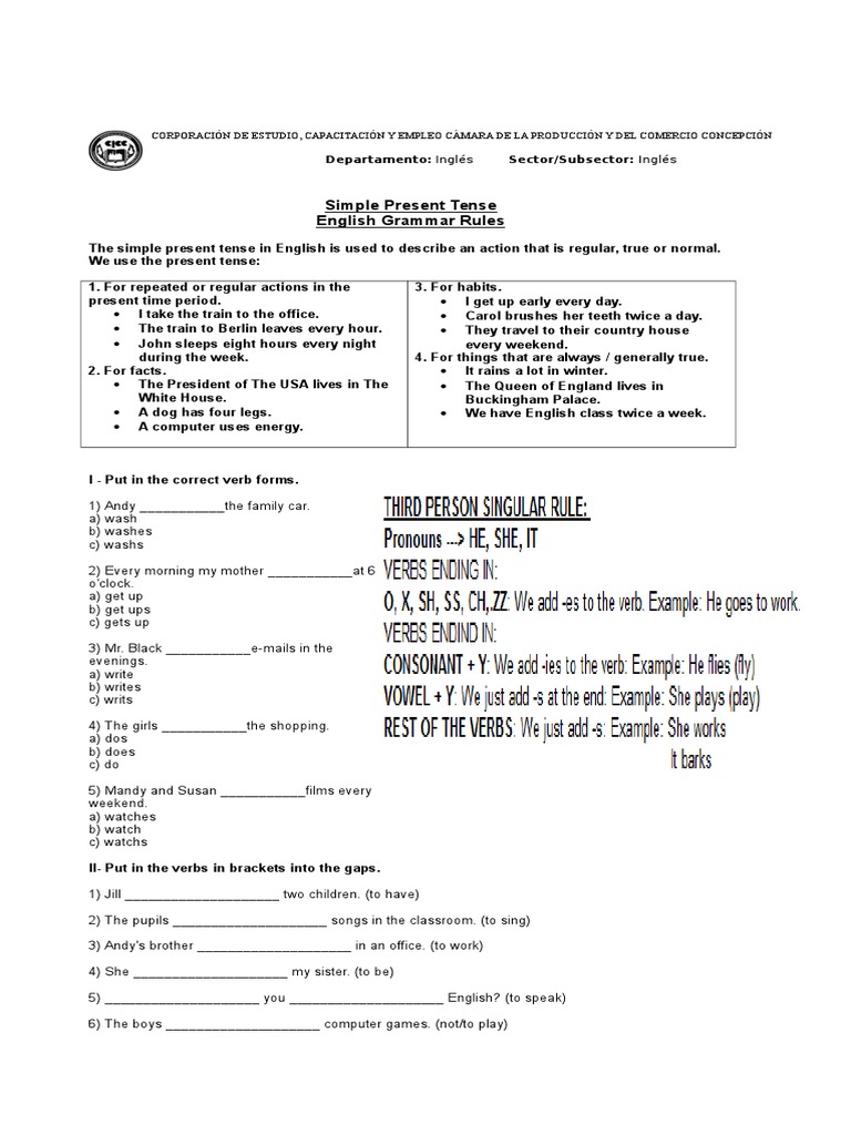 Simple Present Tense English Guide | PDF | Morphology | Linguistic Typology