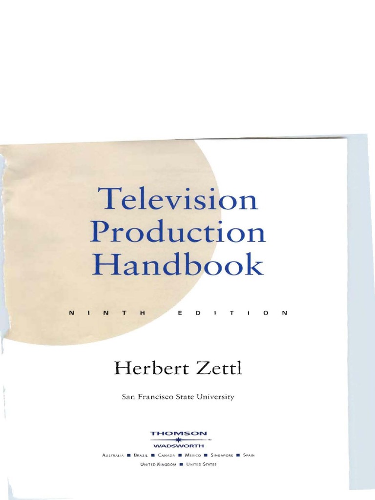 Tv production handbook Videotape Camera
