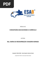 Concepções Educacionais e Currículo