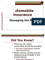Automobile Insurance: Managing The Risk