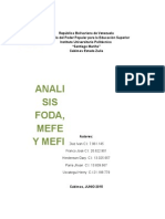 Gerencia Analisis FODA MEFI Y MEFE