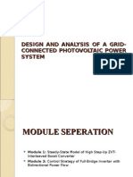 Design and Analysis of A Grid-Connected Photovoltaic Power System