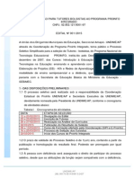 Edital Nº. 001 2015 SELECAO Tutores Bolsistas Ao Proinfo Integrado Edital Bolsista PROINFO UNDIMEAP 2015 Ressal