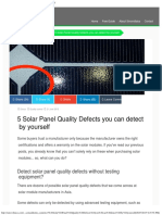 5 Solar Panel Quality Defects You Can Detect by Yourself