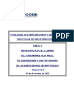 Instructivo para El Llenado Del Plan Anual de Adquisiciones y Contrataciones PDF