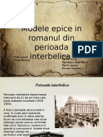 Modele Epice in Romanul Din Perioada Interbelica