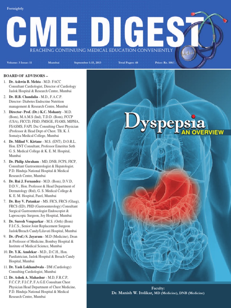 CME Digest - Dyspepsia PDF | PDF | Indigestion | Probiotic