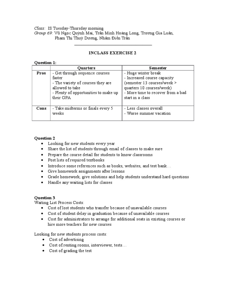 University Course System Analysis | PDF | Academic Term | Homework