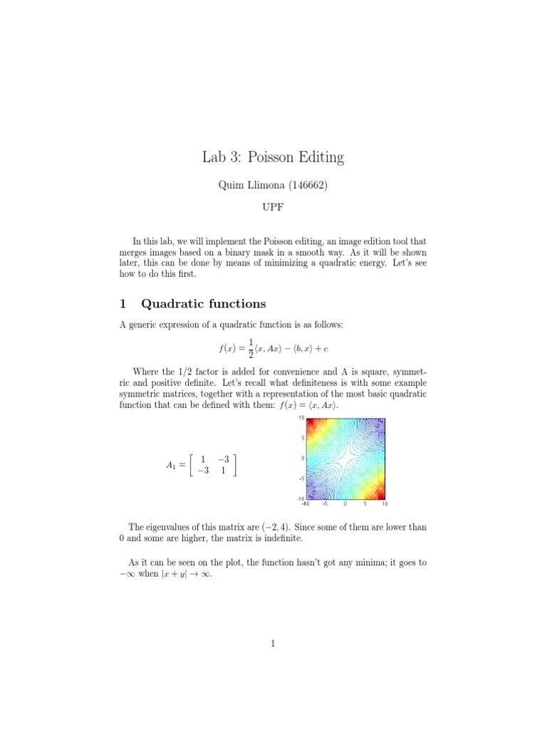 Poisson Editing for Image Blending | PDF | Eigenvalues And Eigenvectors ...