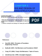 Analysis and Design of Retaining Structures: Learning Outcomes