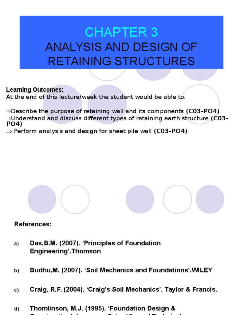 Retaining Structures: Analysis & Design Guide | PDF | Deep Foundation ...