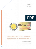 Commissioner Sharon Barnes Sutton and RightThink Multiple Payments (Part 1) - Summary of The Ethics Complaint