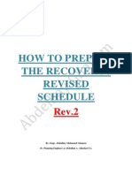 HOW TO PREPARE A RECOVERY SCHEDULE IN PRIMAVERA