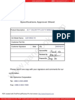 Specifications Approval Sheet: Product Description